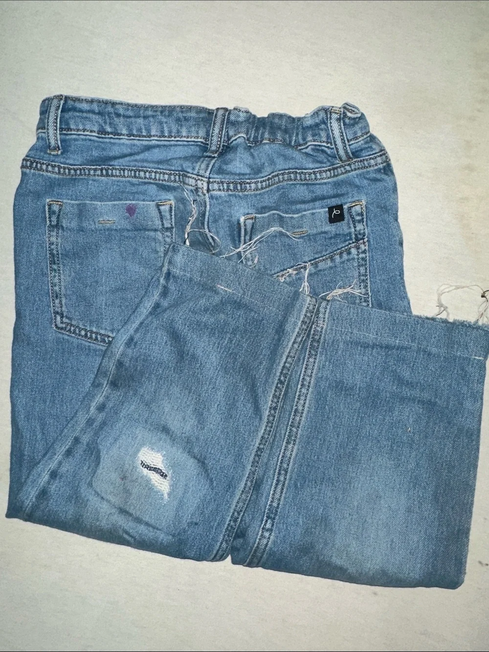 Kids Size 10 Art Class Light Blue Distressed Jeans